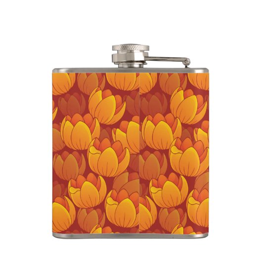 Golden Flower Pattern Heupfles (Achterkant)