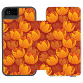 Golden Flower Pattern Incipio iPhone Portemonnee Hoesje (Agenda Open)