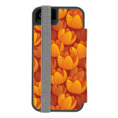 Golden Flower Pattern Incipio iPhone Portemonnee Hoesje (Agenda Achterkant)