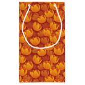 Golden Flower Pattern Klein Cadeauzakje (Achterkant)