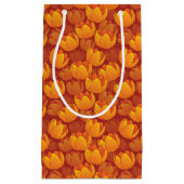 Golden Flower Pattern Klein Cadeauzakje (Voorkant)