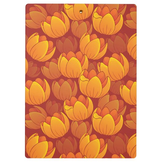 Golden Flower Pattern Klembord (Achterkant)