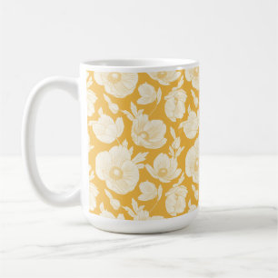 Golden Flower Pattern Koffiemok