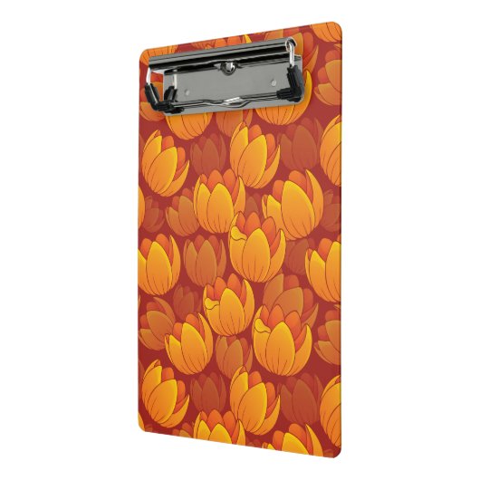 Golden Flower Pattern Mini Klembord (Angled2)