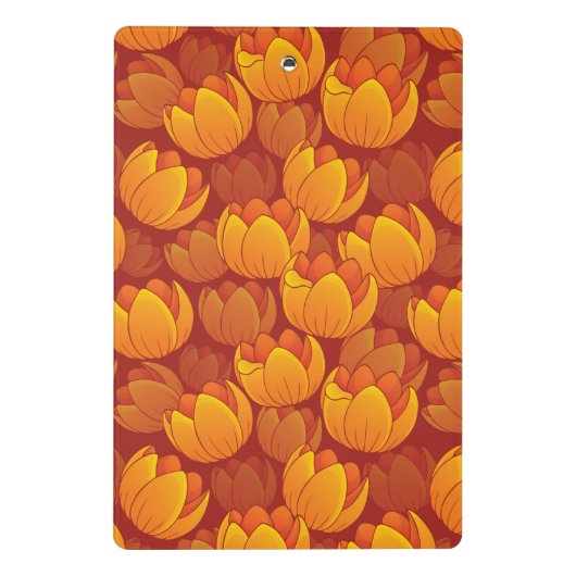 Golden Flower Pattern Mini Klembord (Achterkant)