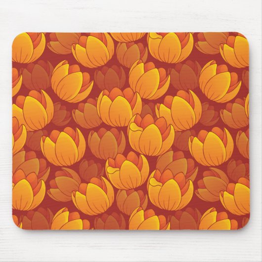 Golden Flower Pattern Muismat (Voorkant)