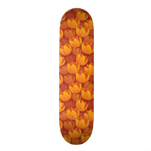 Golden Flower Pattern Persoonlijk Skateboard