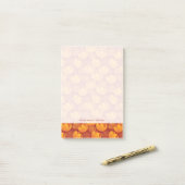 Golden Flower Pattern Post-it® Notes (Op bureau)