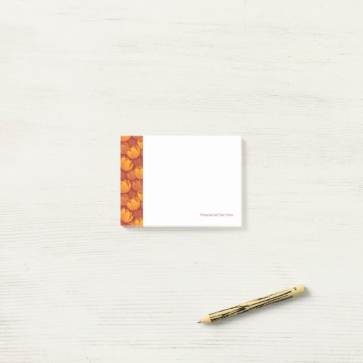 Golden Flower Pattern Post-it® Notes (Op bureau)