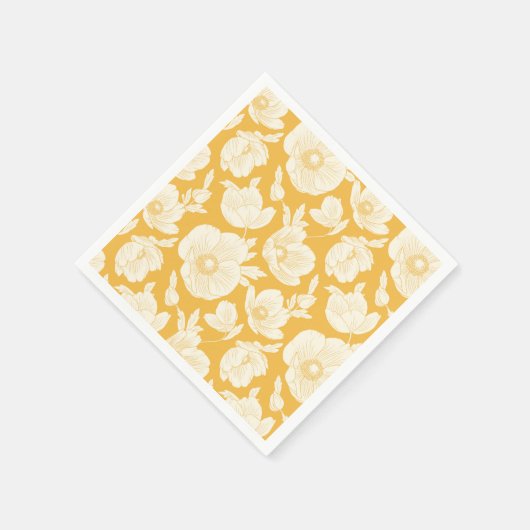 Golden Flower Pattern Servet (Hoek)