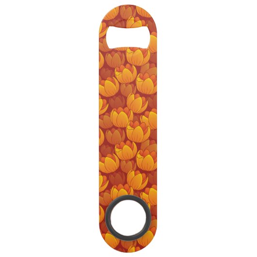 Golden Flower Pattern Speed Flessenopener (Achterkant)