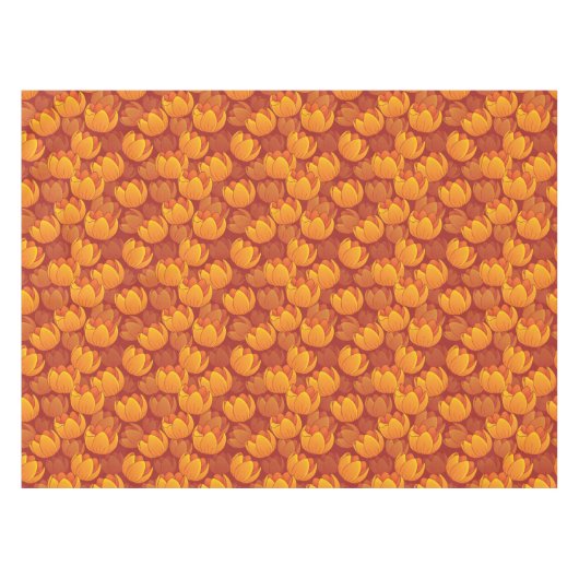 Golden Flower Pattern Tafelkleed (Voorkant (Horizontaal))
