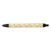 Golden Flower Pattern Zwarte Inkt Pen (Voorkant)