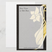 Golden Flower Stationery Briefpapier (Voorkant / Achterkant)