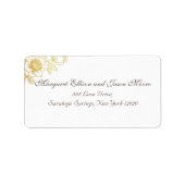 Golden Flowers Address Label (Voorkant)