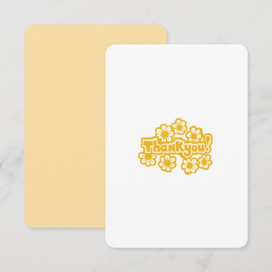 Golden Flowers Bedankkaart (Voorkant / Achterkant)