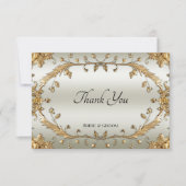 Golden  Flowers bedankkaartje Bedankkaart (Voorkant)