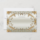 Golden  Flowers bedankkaartje Bedankkaart (Achterkant)