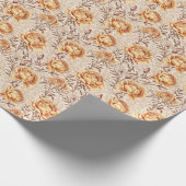 Golden Flowers Cadeaupapier (Hoek)