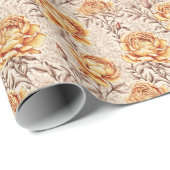 Golden Flowers Cadeaupapier (Rol Hoek)