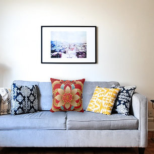 Golden Flowers Chinees Nieuwjaar Sierkussen