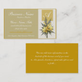 Golden Flowers Elegant Monogram Visitekaartjes (Voorkant / Achterkant)