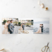 Golden Flowers Elopement Photo Gallery Drieluik Uitnodiging (Binnen)