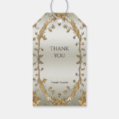 Golden  Flowers Gift Label Cadeaulabel (Achterkant)
