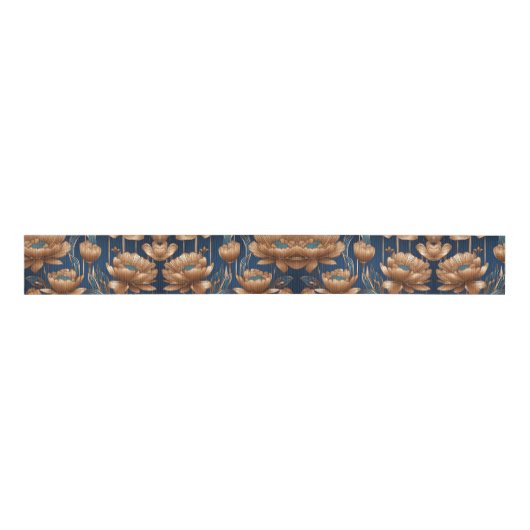 Golden Flowers Grosgrain Lint (Voorkant)