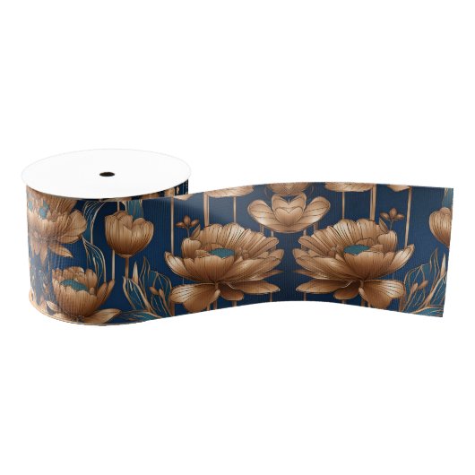 Golden Flowers Grosgrain Lint (Spoel)