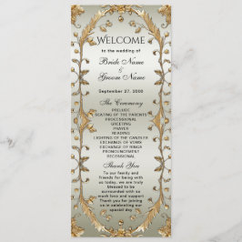 Golden Flowers huwelijksprogramma Programmakaart