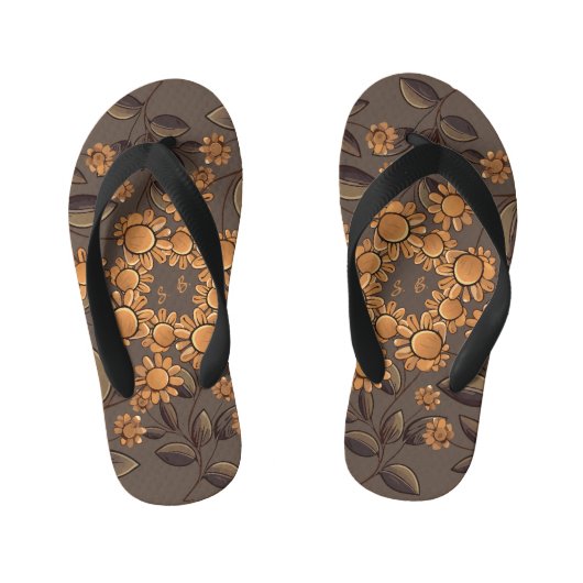 Golden Flowers Kinder Teenslippers (Voetbed)