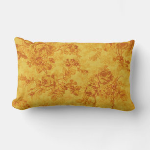 Golden Flowers Lumbar Pillow Kussen