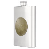 Golden Flowers Monogram Flask Heupfles (Links)