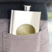 Golden Flowers Monogram Flask Heupfles (Voorbeeld)