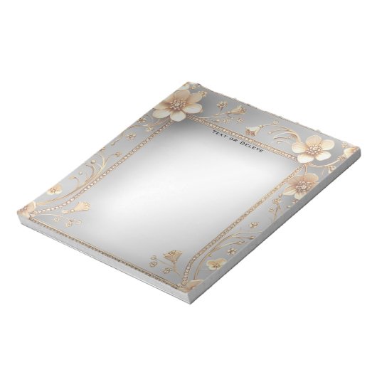 Golden Flowers Notitieblok (Linkerzijde)