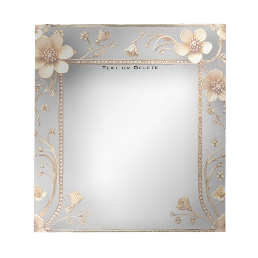 Golden Flowers Notitieblok (Voorkant)