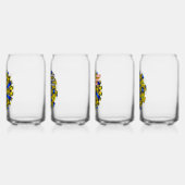  Golden Flowers Pattern Blikvorm Glas (Links)