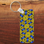 Golden Flowers Pattern Sleutelhanger (Voorkant)
