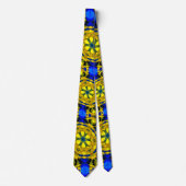 Golden Flowers Pattern Stropdas (Voorkant)