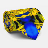 Golden Flowers Pattern Stropdas (Opgerold)