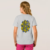  Golden Flowers Pattern T-shirt (Achterkant volledig)