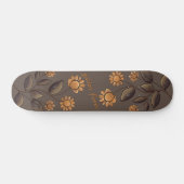 Golden Flowers Persoonlijk Skateboard (Horizontaal)