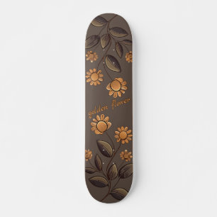 Golden Flowers Persoonlijk Skateboard