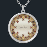 Golden Flowers Red Edelsteen Ketting<br><div class="desc">Mooie Gouden Bloemen Rode Edelsteen Ketting</div>