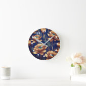 Golden Flowers Ronde Klok (Huis)