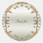 Golden  Flowers Seal Sticker (Voorkant)