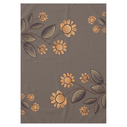 Golden Flowers Tafelkleed (Voorkant)