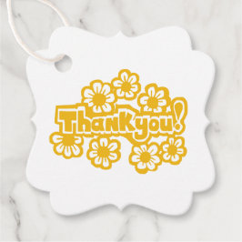 Golden Flowers Thank you! Bedankjes Labels