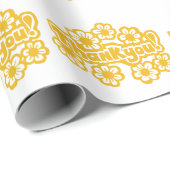 Golden Flowers Thank you ! Cadeaupapier (Rol Hoek)